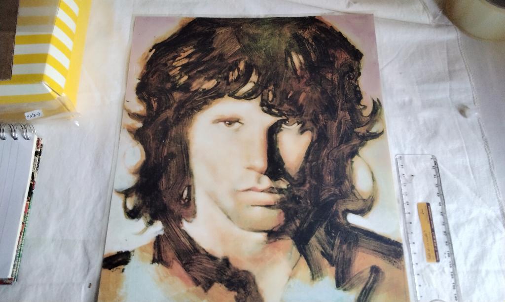Vintage Portret Jim Morrison ( The Doors ), Verzamelen, Ophalen, 1980 tot heden, Foto, Nieuw