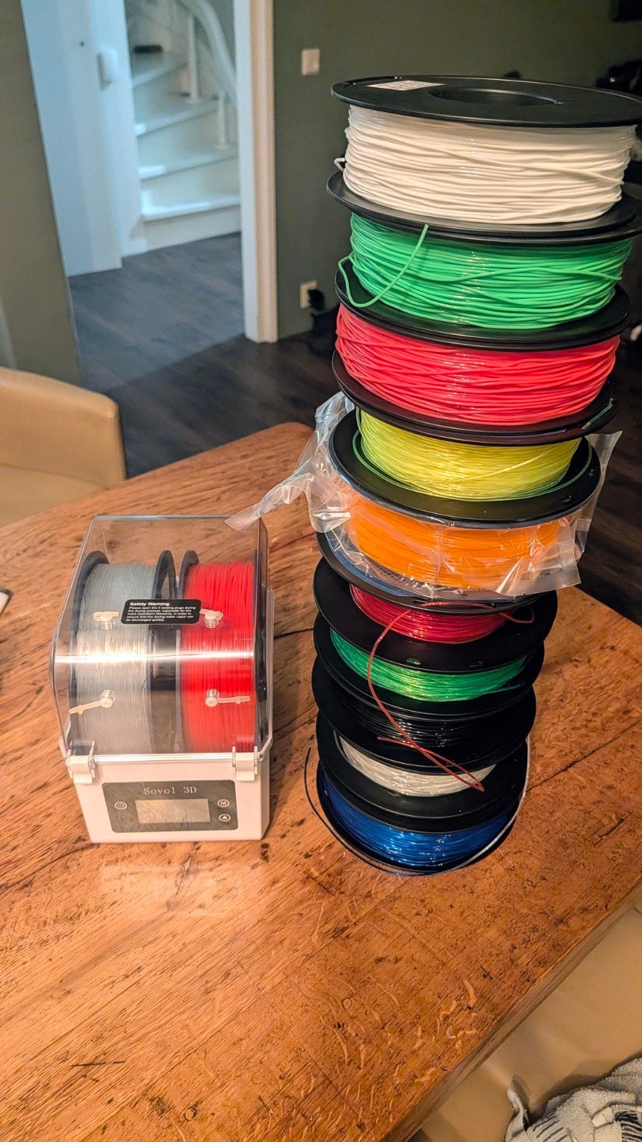 filament tpu 95a met filament droger, Ophalen of Verzenden, Zo goed als nieuw, Filamentrollen