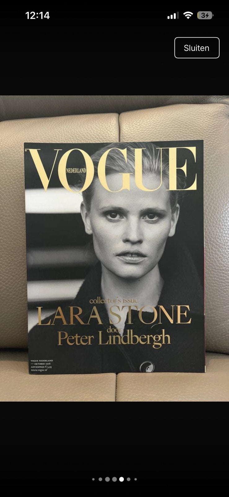 Vogue Nederland Peter Lindbergh Lara Stone Collectors 2016, Ophalen of Verzenden, Zo goed als nieuw