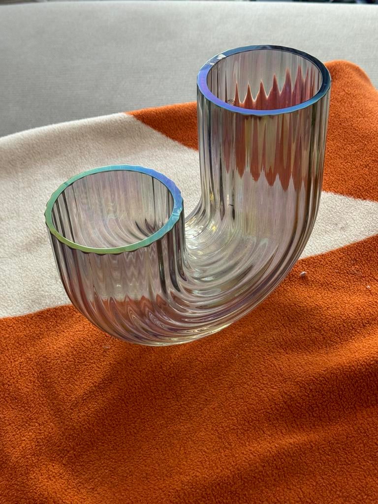 IKEA RAFFELBJORK Glazen Vaas - Modern Design, Ophalen, Zo goed als nieuw, Overige kleuren, Glas