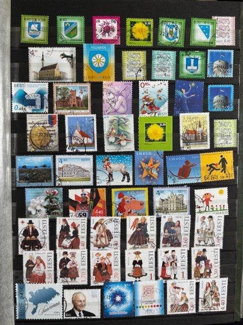 postzegels Estland, Ophalen of Verzenden, Overige landen, Gestempeld