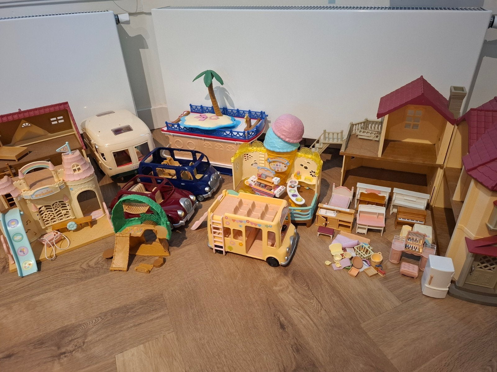 Grote Sylvanian Families collectie met huizen en voertuigen, Ophalen, Gebruikt, Jongen of Meisje