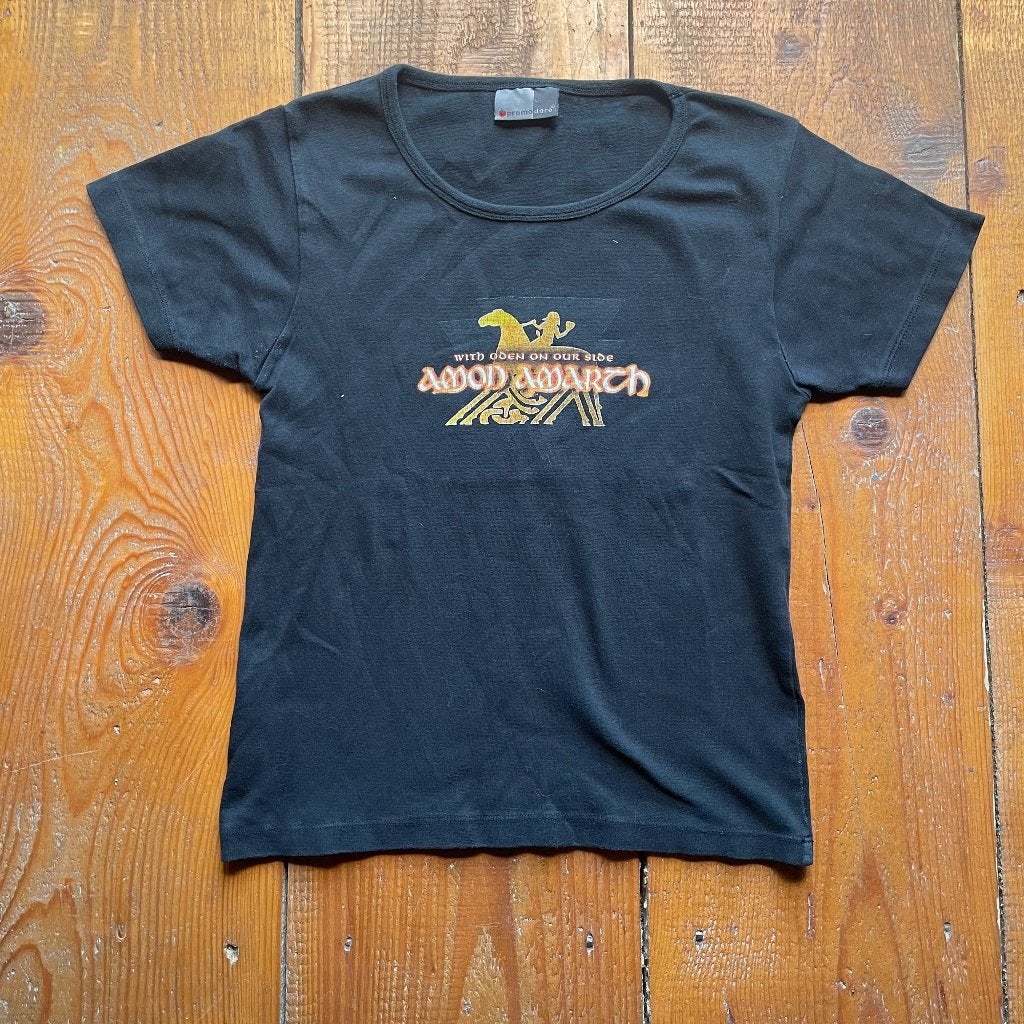 Amon Amarth "With Oden On Our Side" Girly T-Shirt L A-330, Kleding | Heren, Maat 52/54 (L), Verzenden, Zwart, Onbekend