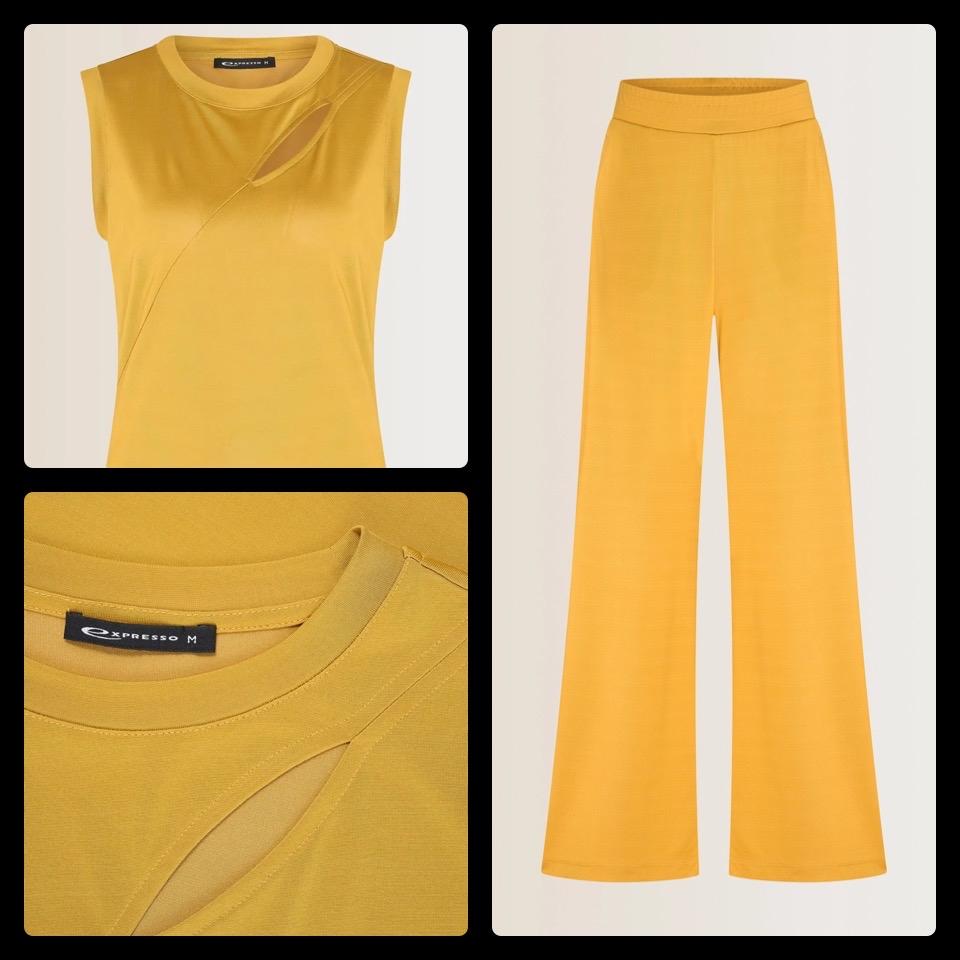 Expresso Gele Top en Broek Set - Maat XL, Geel, Maat 42/44 (L), Nieuw, Ophalen of Verzenden