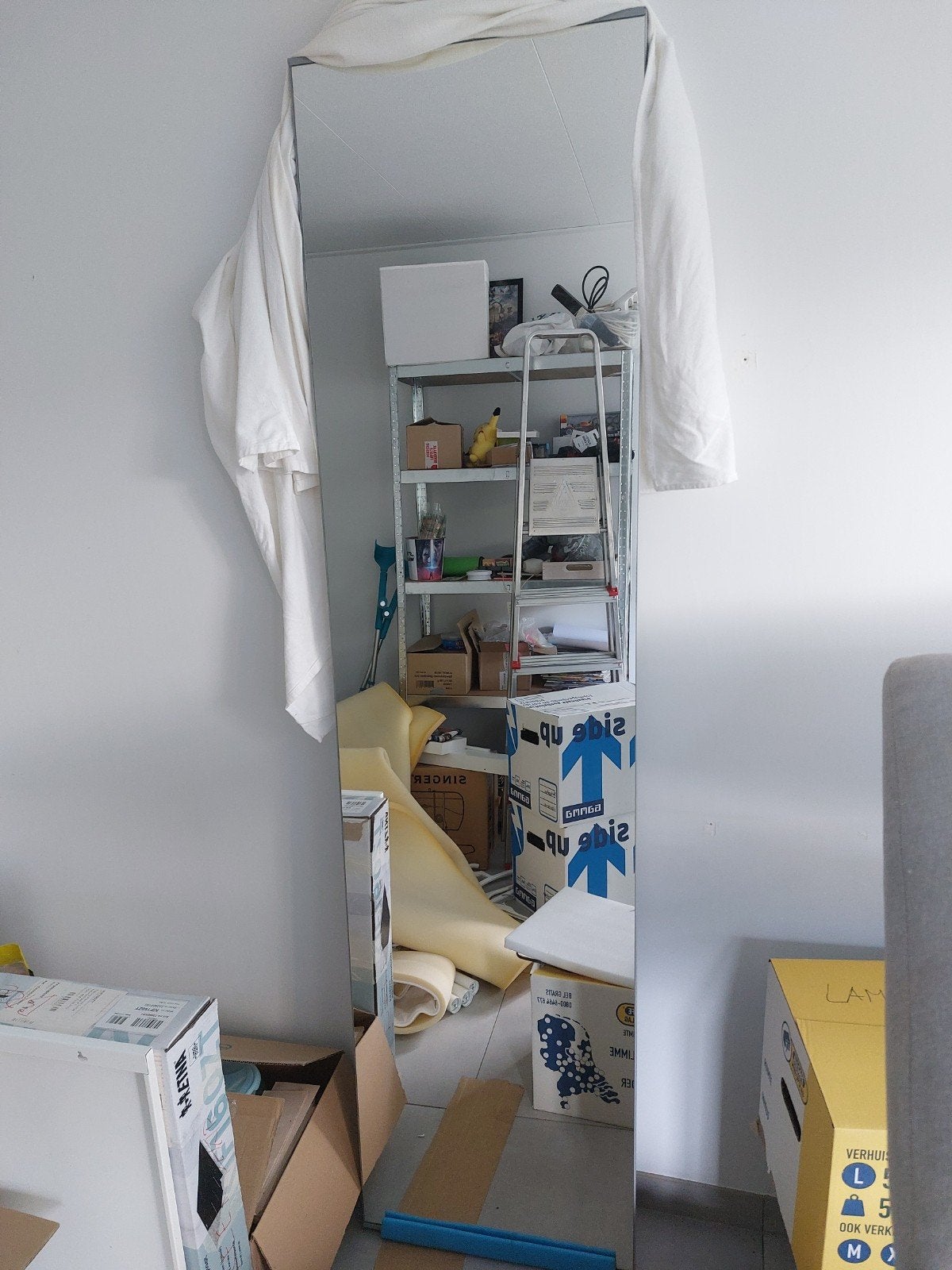 Ikea pax spiegeldeur 50195 cm, Ophalen, Gebruikt, 150 tot 200 cm, Rechthoekig