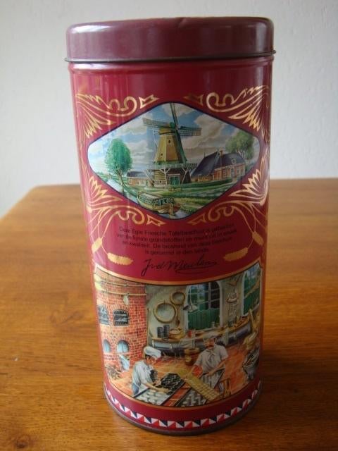 Blik "van der Meulen Friesche Tafelbeschuit" 1910 - 1985, Verzamelen, Blikken, Ophalen of Verzenden, Zo goed als nieuw, Overige