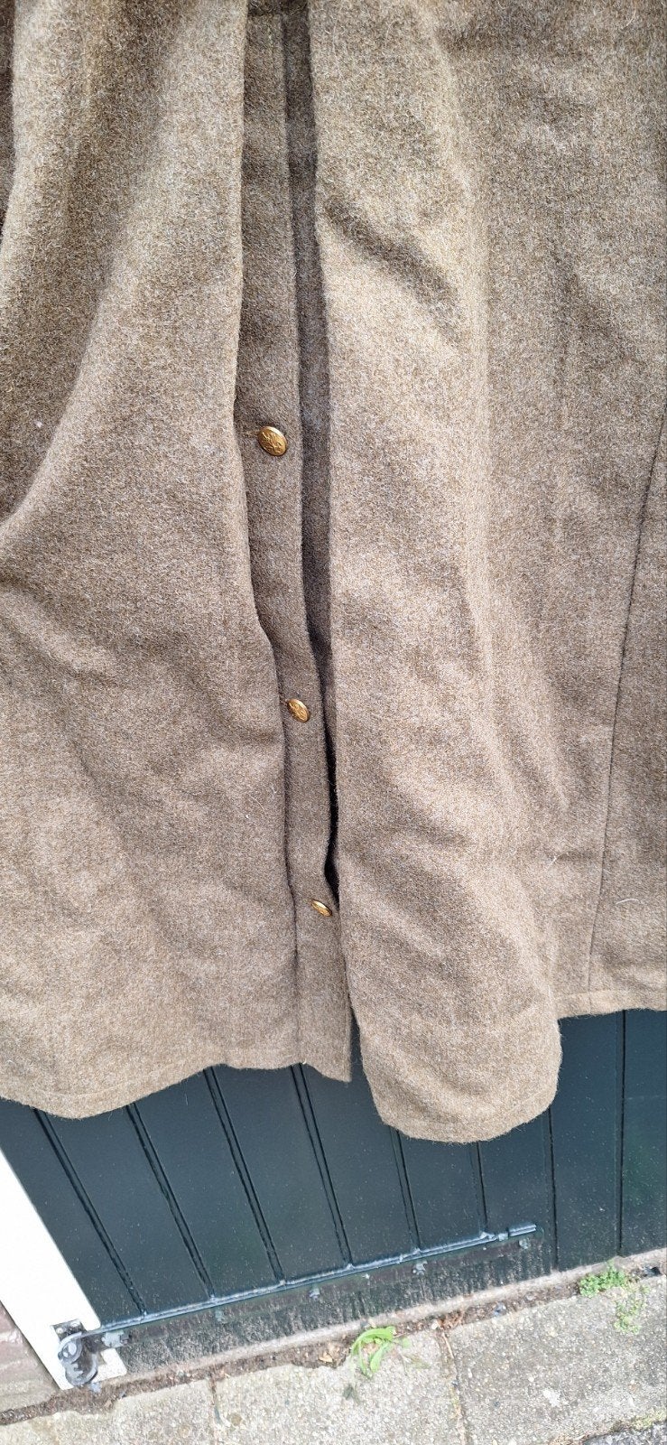 Vintage Leger Overjas - Wol, 1954, Ophalen of Verzenden, Landmacht, Overige gebieden, Kleding of Schoenen