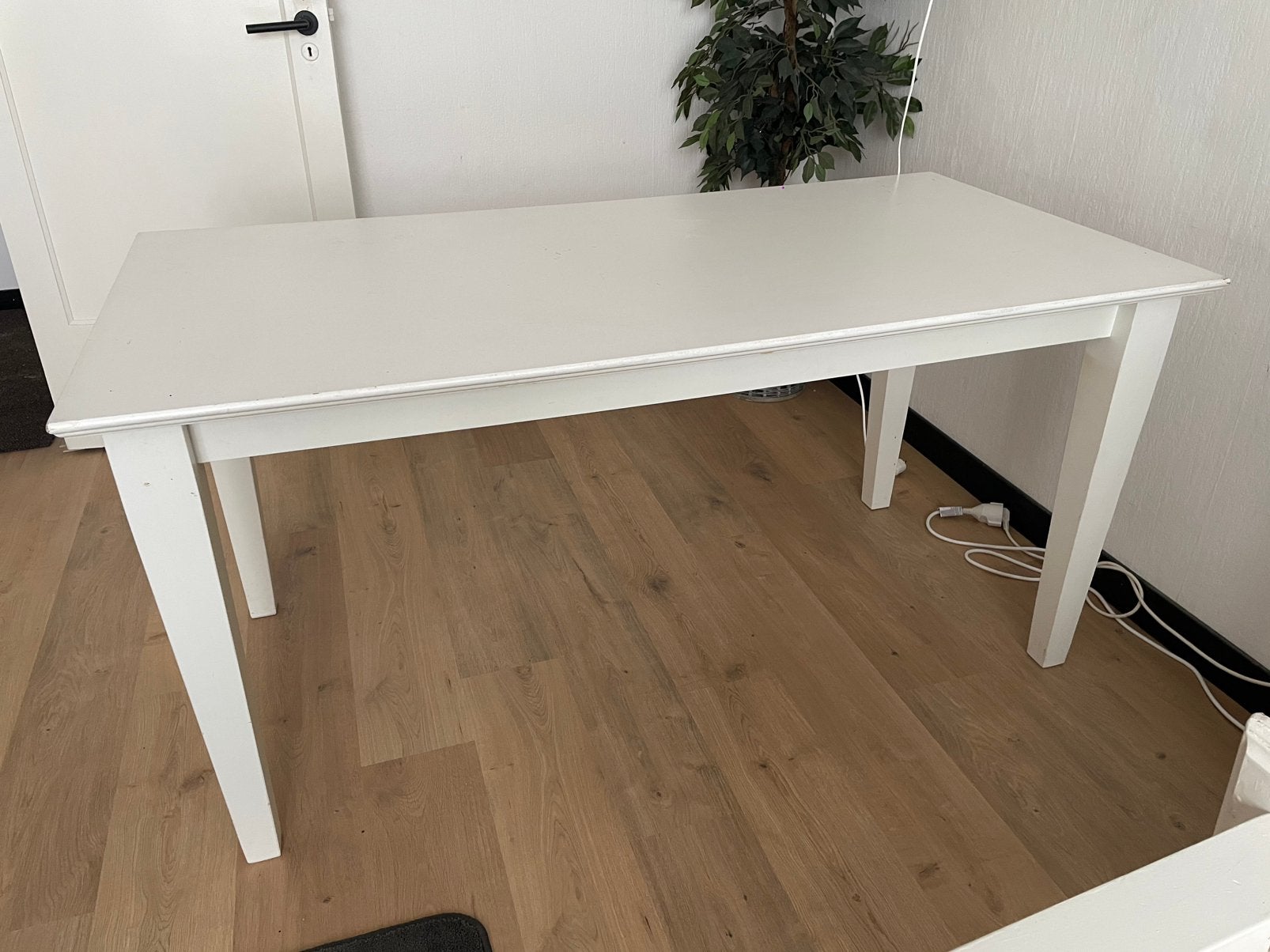 Salon- EN eettafel wit hout, Huis en Inrichting, Ophalen, Rechthoekig, 50 tot 100 cm