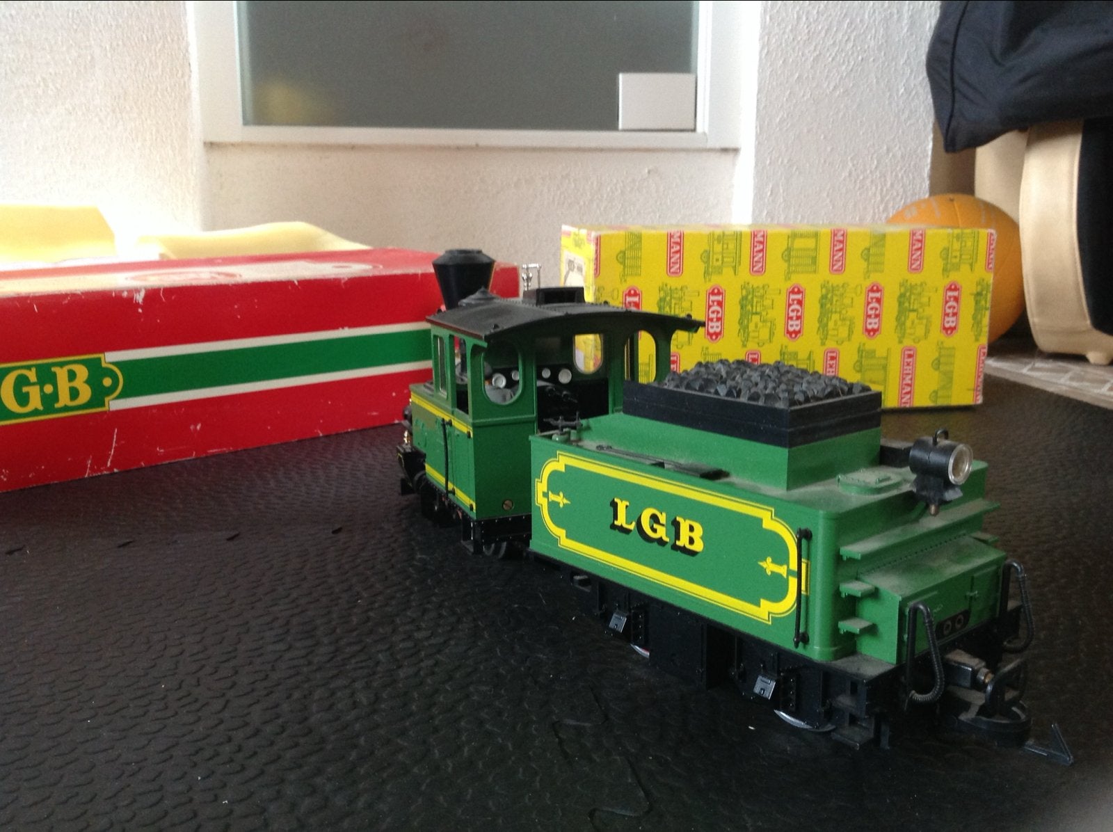 LGB Locomotief met Tender - Groen, Model 2016, Ophalen of Verzenden, Gebruikt, Locomotief, LGB