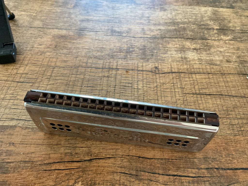 M.Hohner Mondharmonica Zilverkleur in Originele Doos, Muziek en Instrumenten, Blaasinstrumenten | Mondharmonica's, Gebruikt, Overige typen