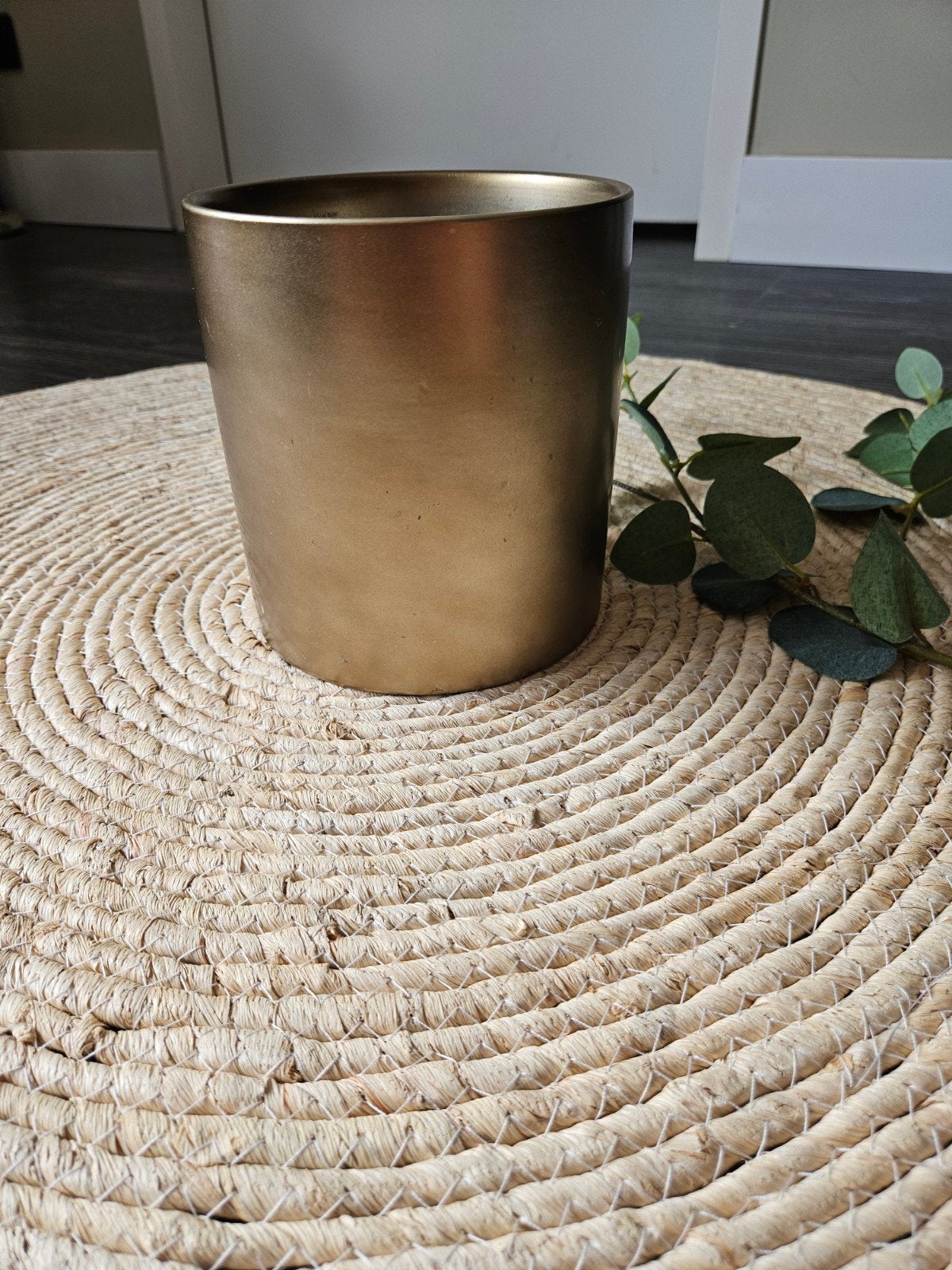Bloempot goud, Ophalen, Rond, Zo goed als nieuw, Minder dan 40 cm