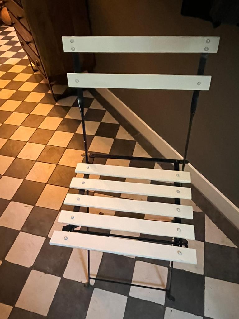 Bistro stoeltjes 2x., Tuin en Terras, Ophalen of Verzenden, Zo goed als nieuw
