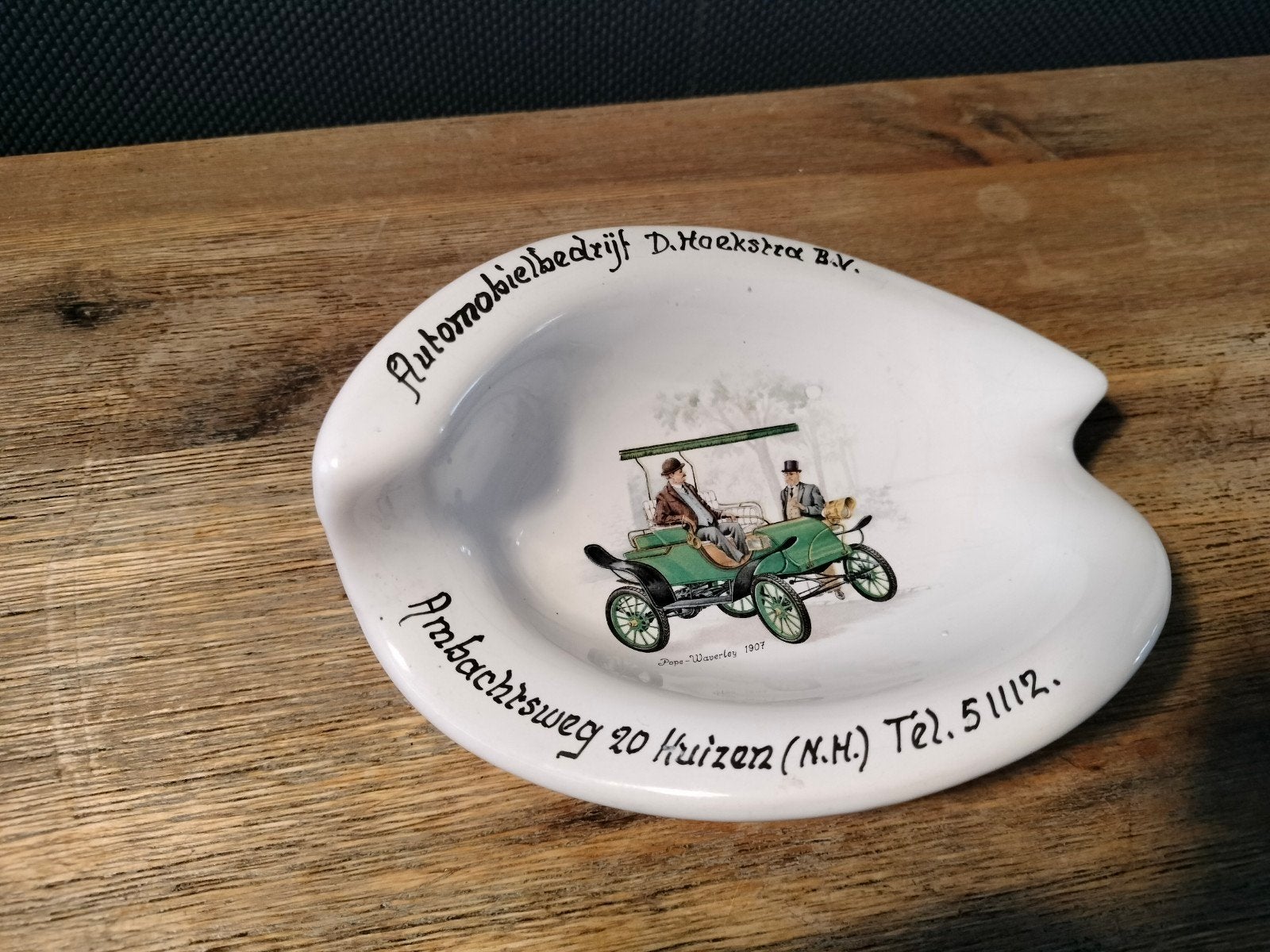 Vintage Peugeot asbak - Auto Bedrijf D. Hoekstra B.V., Ophalen of Verzenden