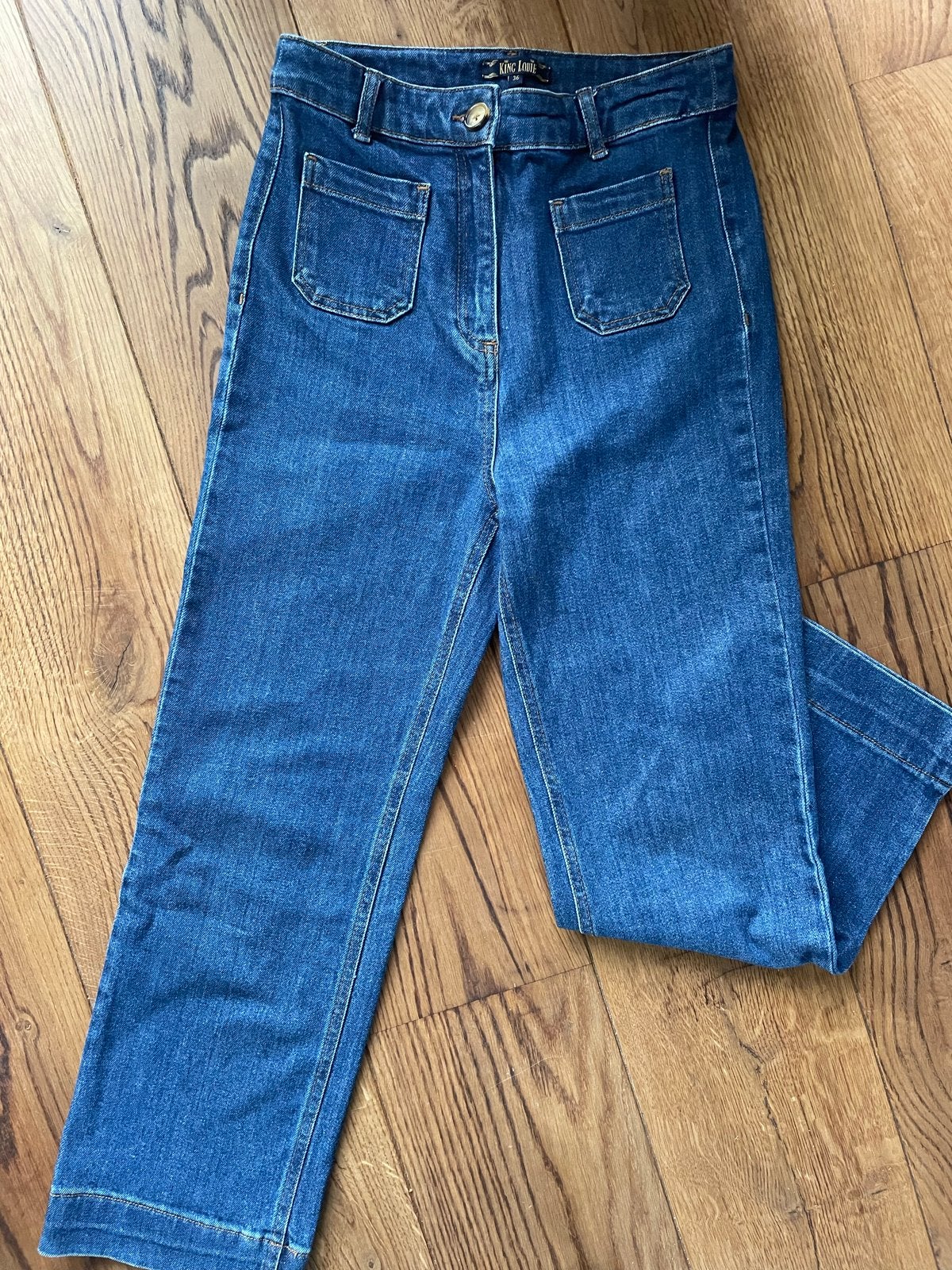 King Louie 7/8 jeans z.g.a.n. - Mooie pasvorm, Kleding | Dames, Ophalen of Verzenden, Zo goed als nieuw, Blauw, W28 - W29 (confectie 36)