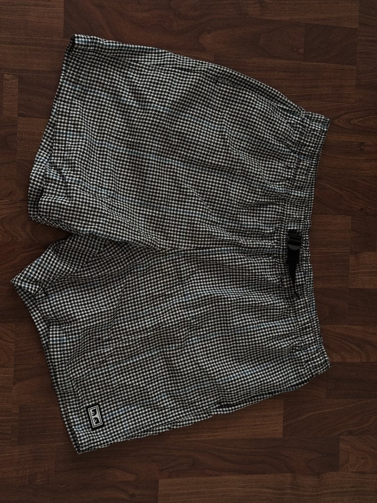 OBEY geruite korte broek zwart wit blauw XL, Ophalen of Verzenden, Gedragen, Maat 56/58 (XL), Meerkleurig