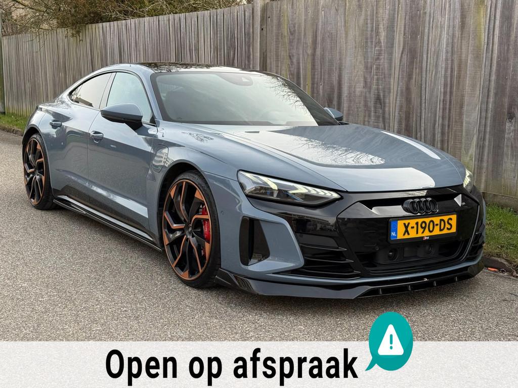 Audi E-tron GT RS 93 kWh B&O|Pano|360 |HuD|22"|Full options!, Automaat, Gebruikt, Zwart, 598 pk