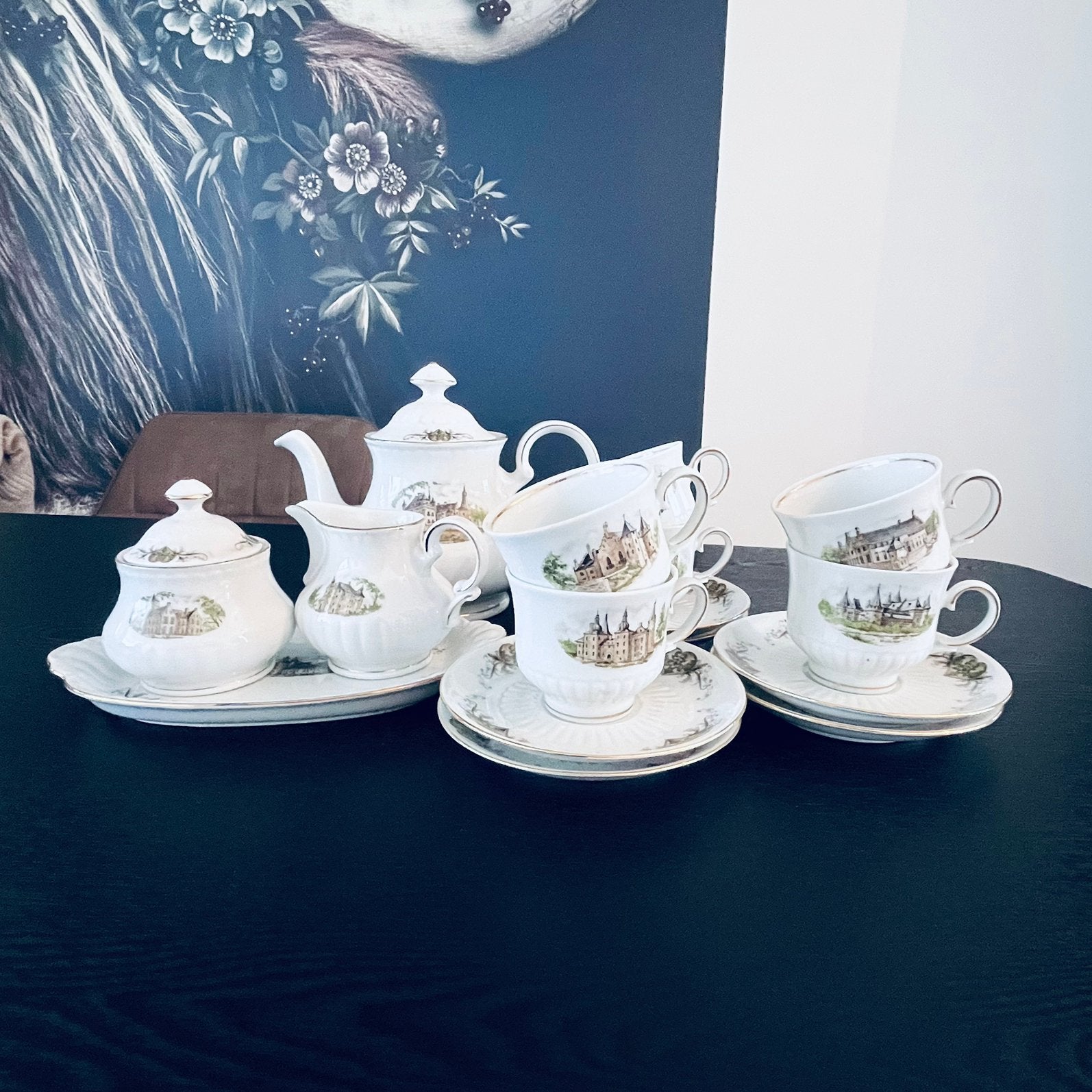 Vintage Theeservies – Bavaria 'Original Dutch Castles', Antiek en Kunst, Ophalen of Verzenden