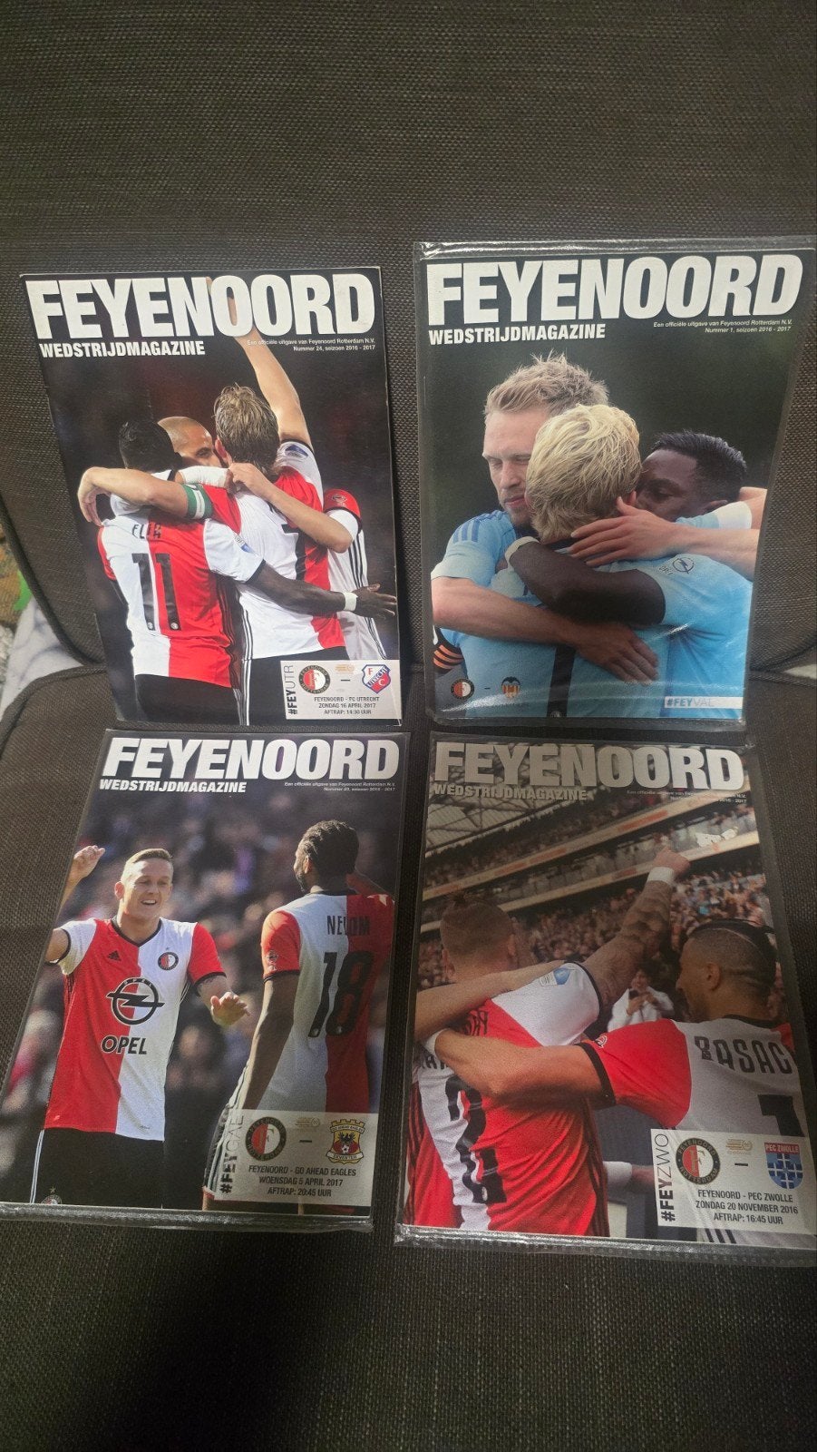 Feyenoord Wedstrijdmagazines (4 stuks) 2016-2017, Ophalen of Verzenden