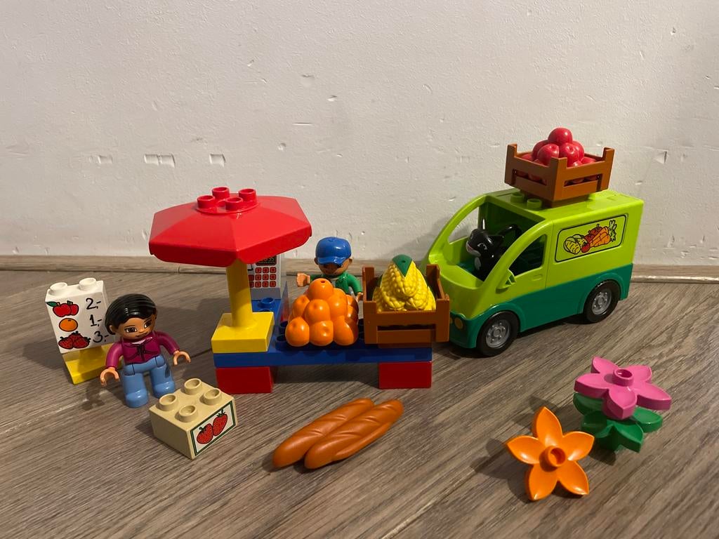 Lego Duplo Markt Kraam en Bestelwagen Set 5683, Kinderen en Baby's, Speelgoed | Duplo en Lego, Ophalen, Zo goed als nieuw, Complete set