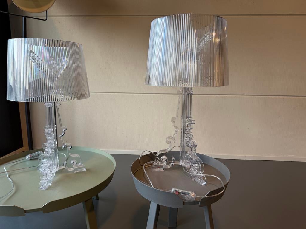 Kartell Bourgie transparante tafellamp - Nieuwstaat, Huis en Inrichting, Lampen | Tafellampen, Ophalen, Zo goed als nieuw, Kunststof