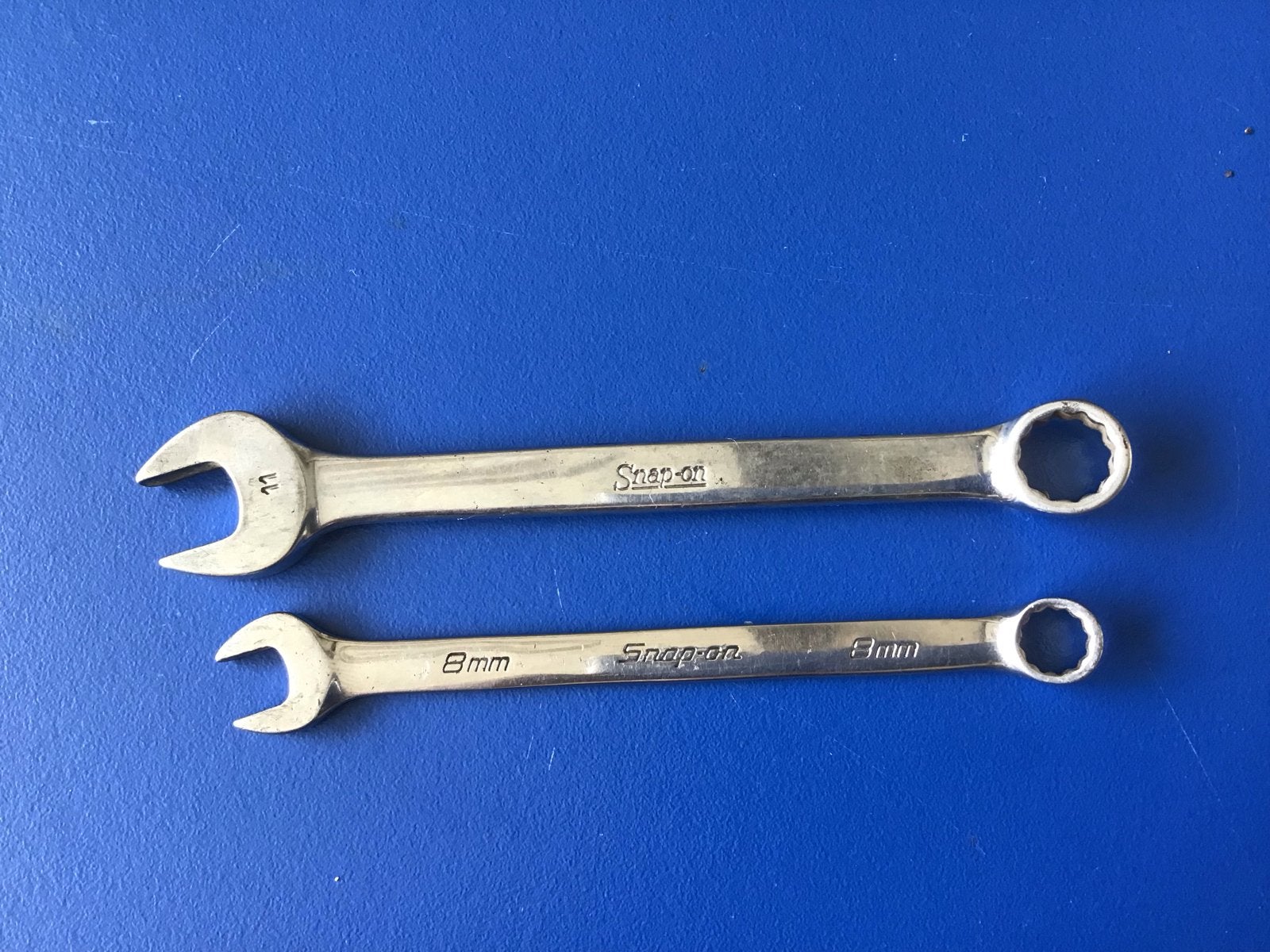 Snap-on steek/ring sleutels - 8mm en 11mm, Doe-het-zelf en Verbouw, Ophalen of Verzenden, Gebruikt, Sleutel/ratel, Overige merken