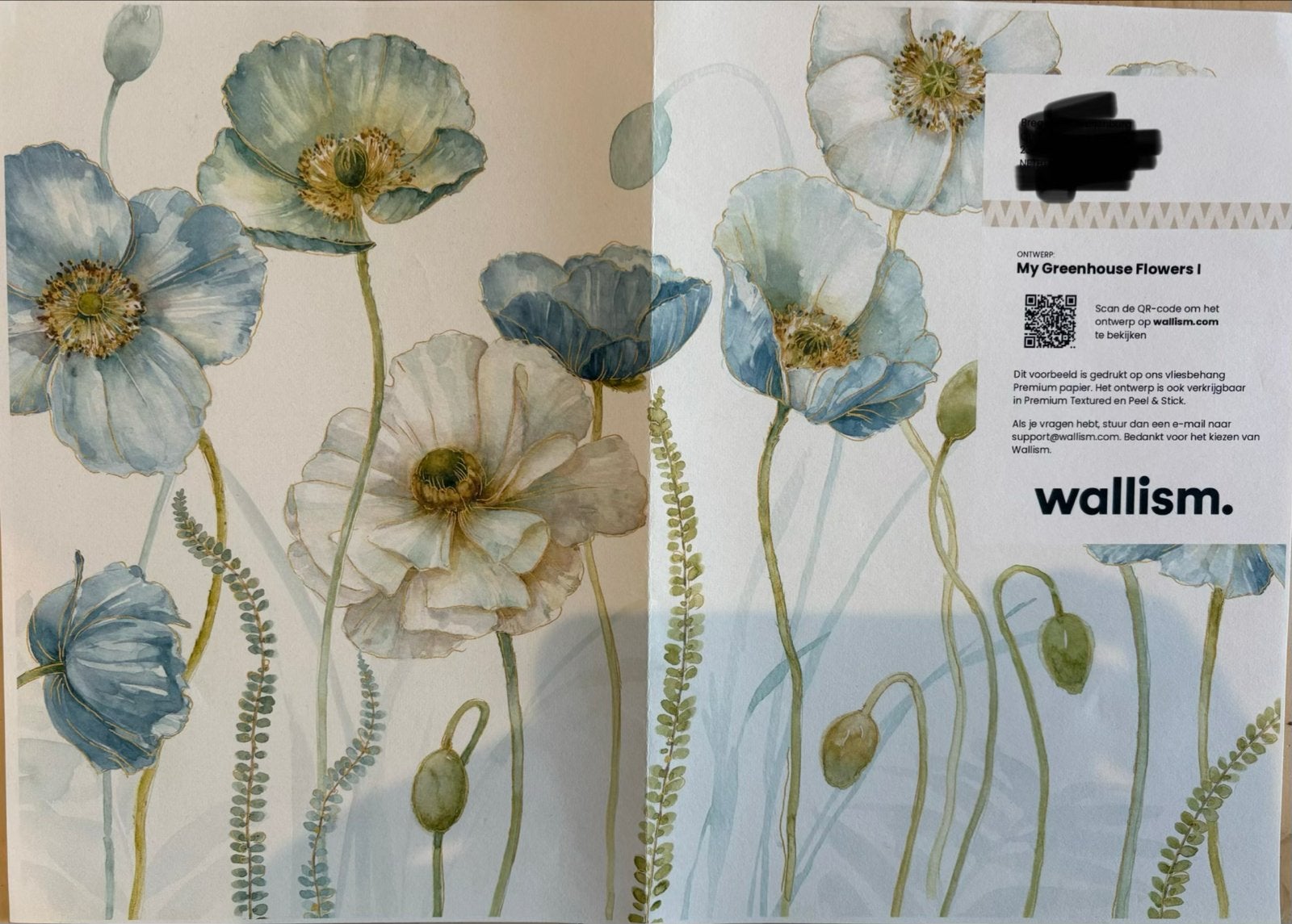Wallism Bloemen Behang - Nieuw en Ongebruikt (440x220 cm), Bloemen, Natuurlijk, Ophalen of Verzenden, Fotobehang