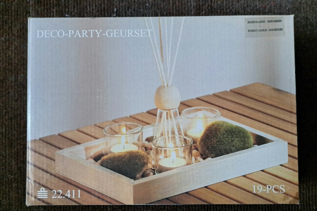 Decoratie set met mos en geurstokjes - Nieuw in verpakking, Huis en Inrichting, Ophalen of Verzenden, Nieuw