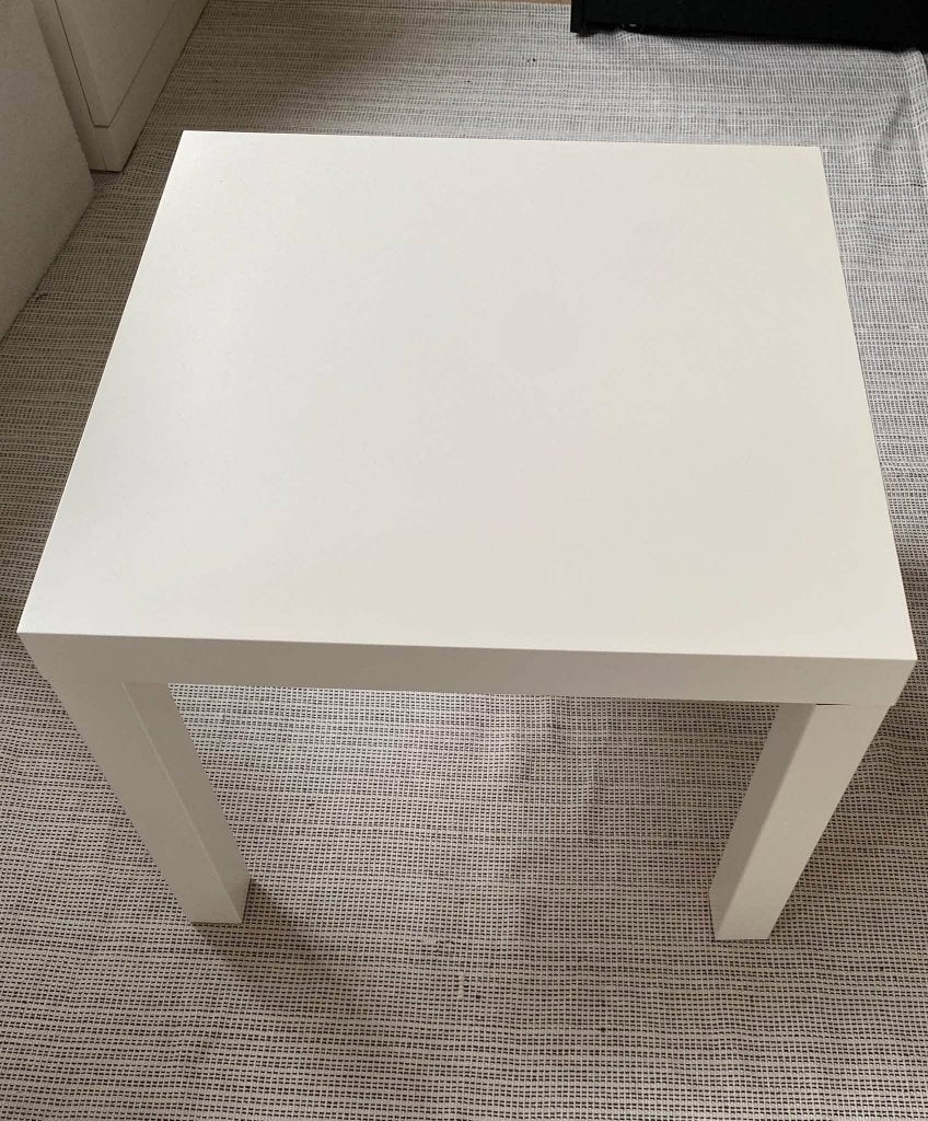IKEA LACK side table (55*55), white, Ophalen, 50 tot 100 cm, Vierkant, 50 tot 100 cm