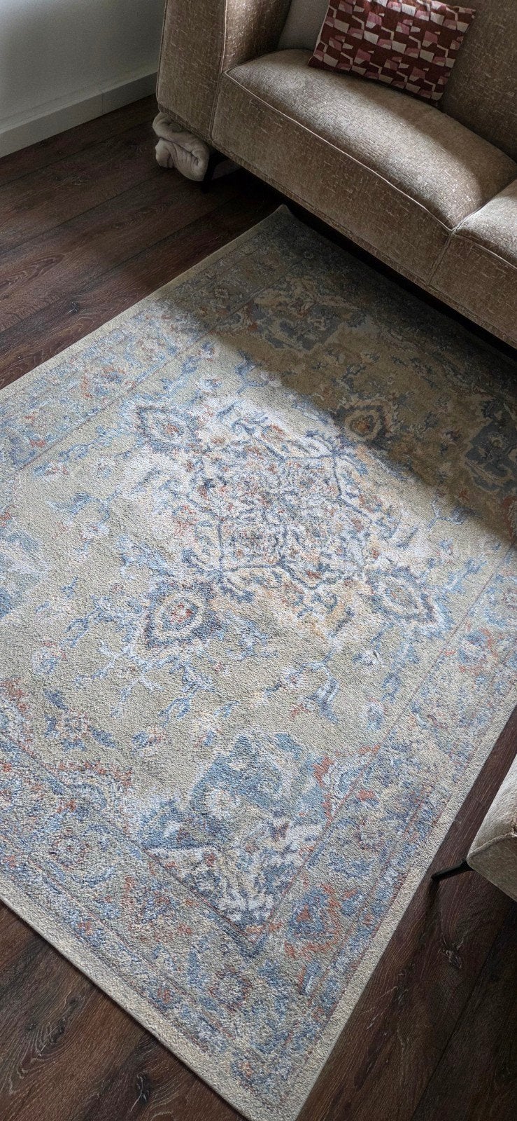 FRAAI Wasbaar vloerkleed - Nova Medaillon Groen - 160x230cm, 150 tot 200 cm, 200 cm of meer, Ophalen of Verzenden, Zo goed als nieuw