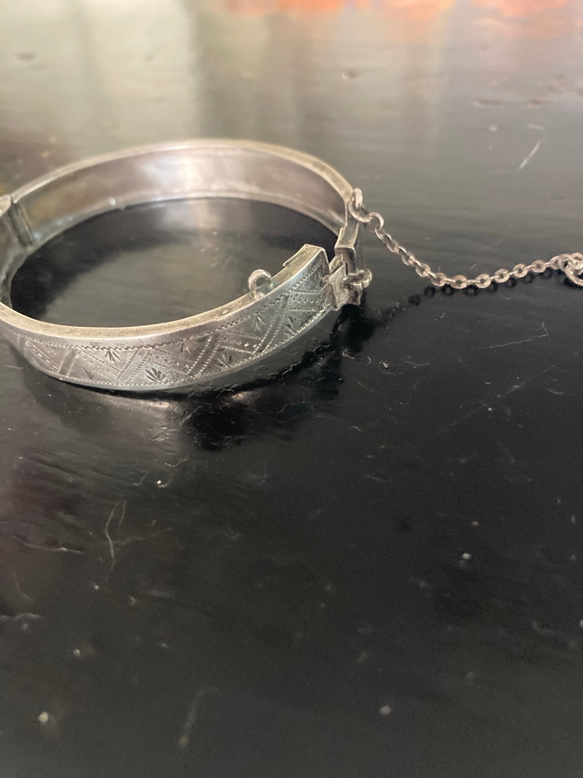 Zeer oude slavenarmband voor smalle pols - Diameter 6cm, Sieraden, Tassen en Uiterlijk, Ophalen, Gebruikt, Zilver, Overige materialen