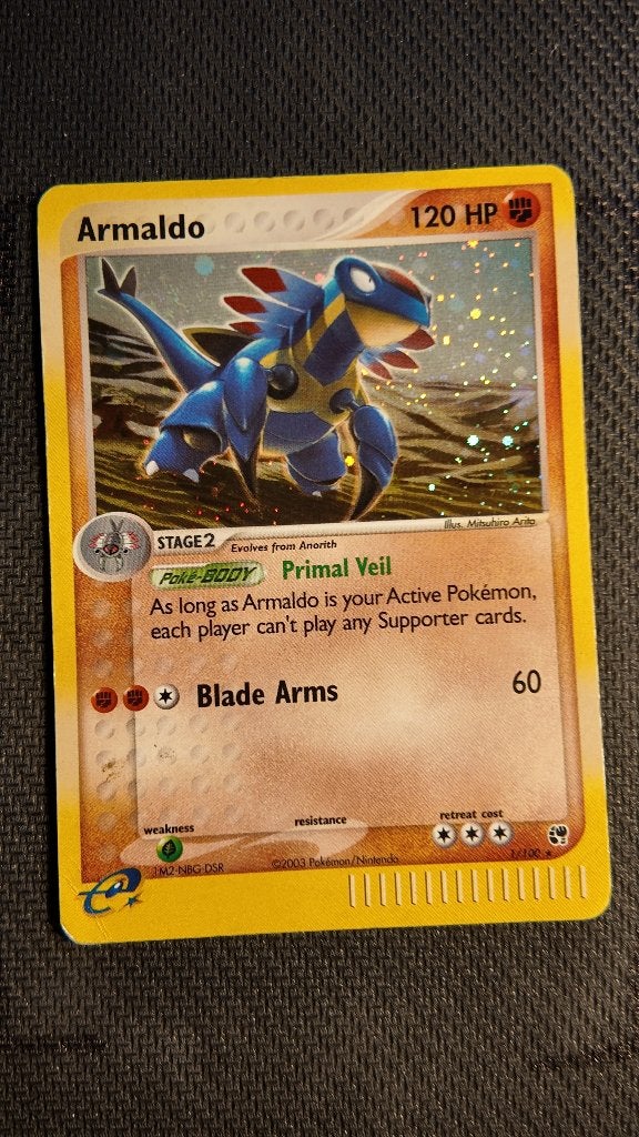 Armaldo 1 Sandstorm | Pokemon kaart, Ophalen, Losse kaart, Foil