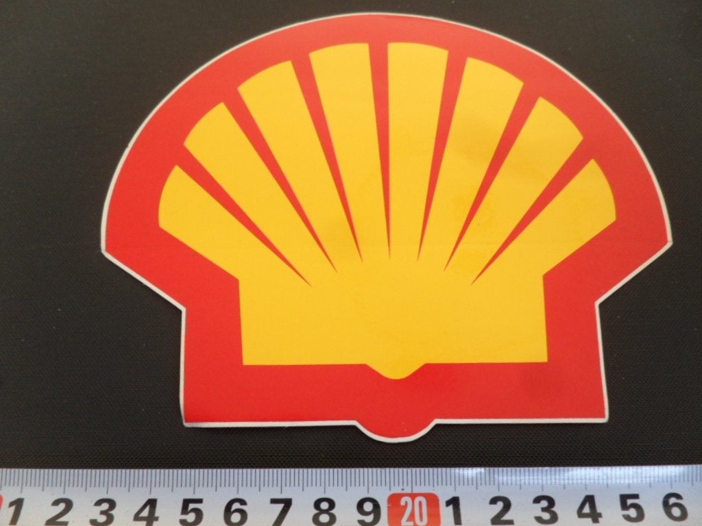 sticker SHELL logo schelp  GROOT   XXD354 *, Verzamelen, Ophalen of Verzenden, Zo goed als nieuw