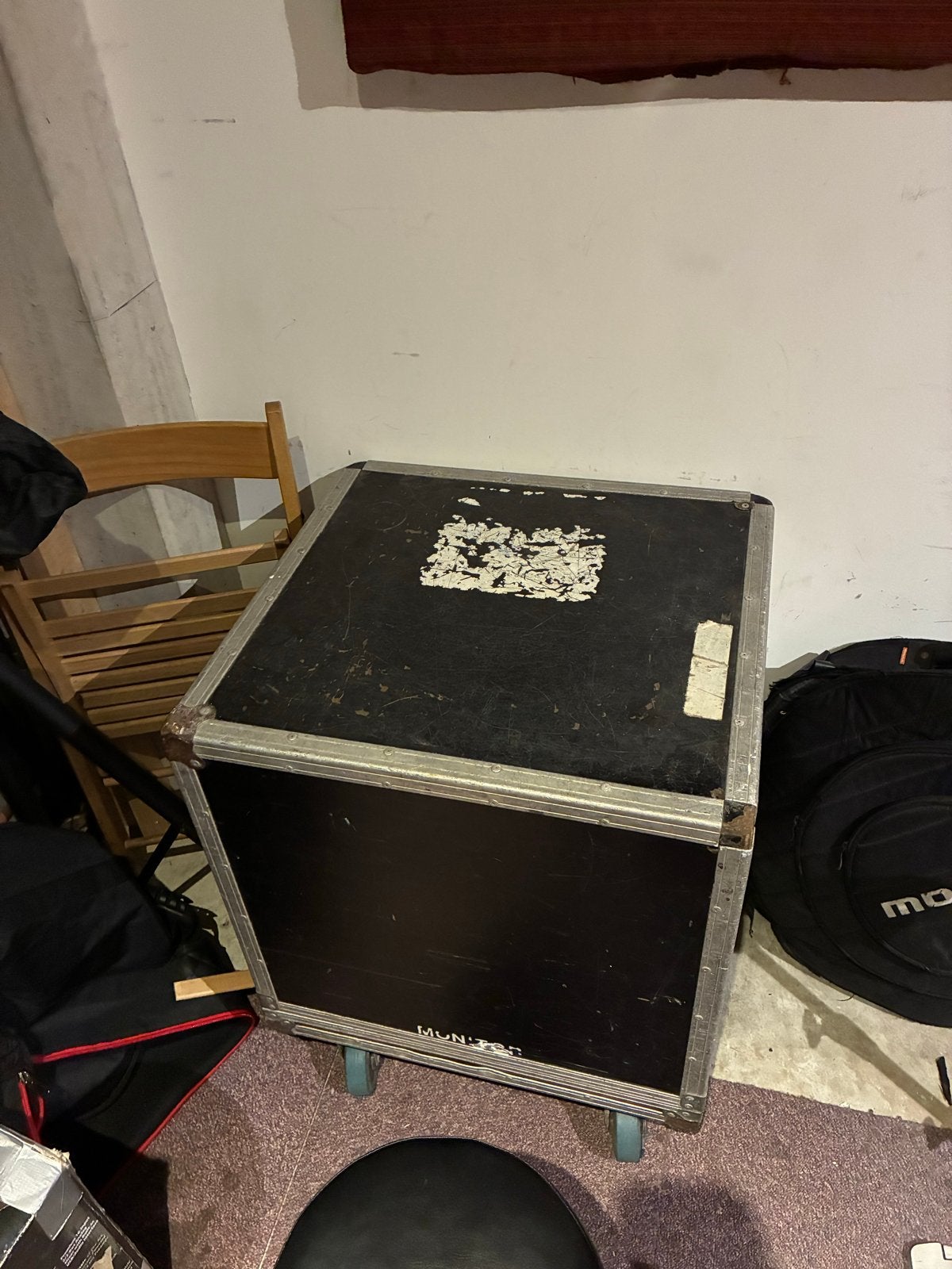 Stevige Flightcase op wielen 4U rack, Ophalen, Gebruikt, Overige instrumenten, Flightcase