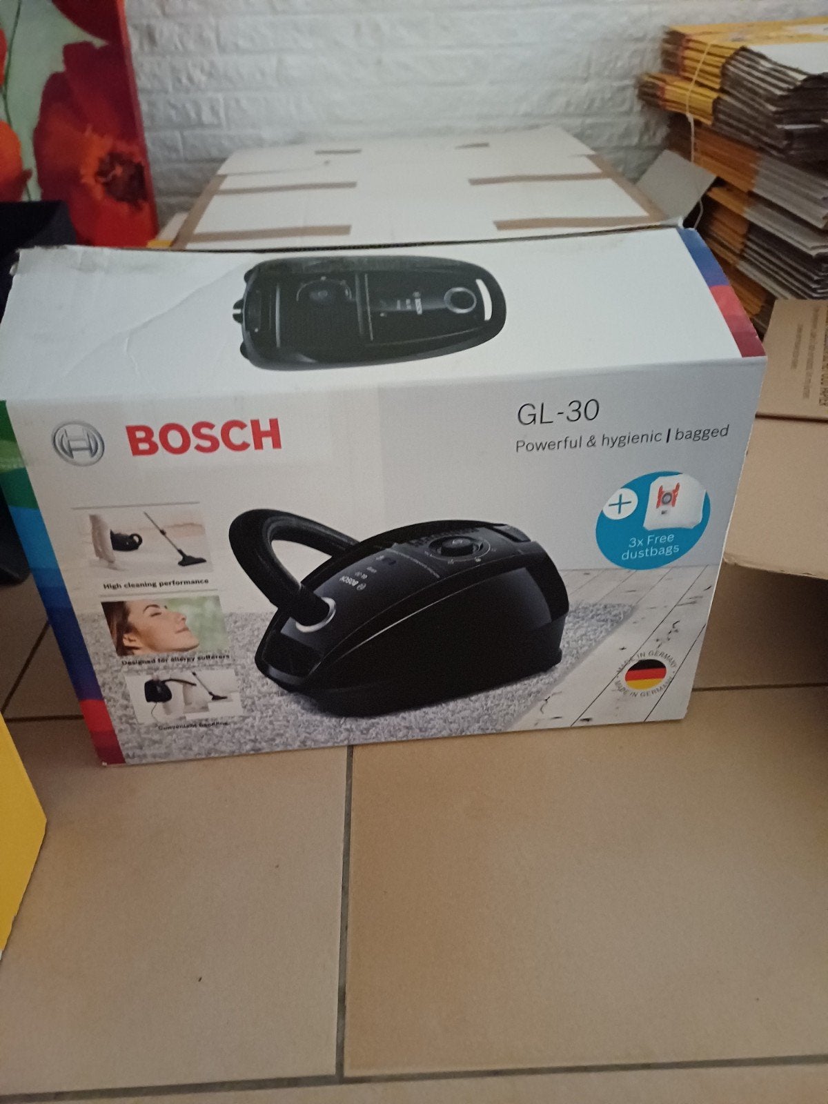 Bosch GL-30 Stofzuiger - Krachtig en Hygiënisch, Stofzak, Bosch, Nieuw, Sledestofzuiger