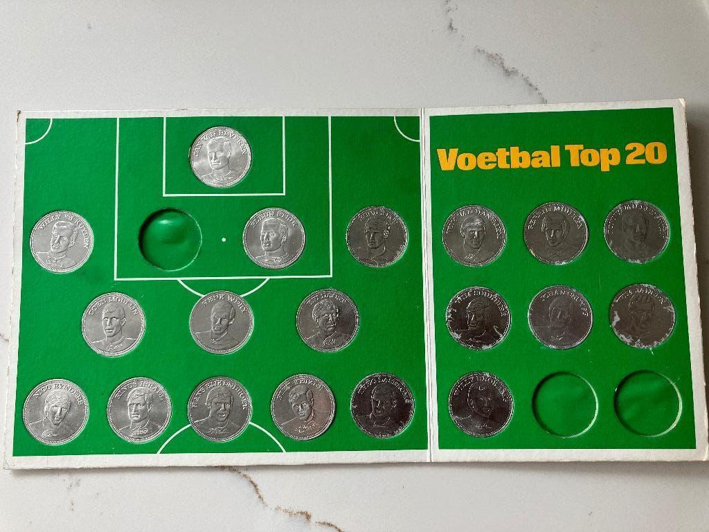 Voetbal top 20 muntenkaart, Ophalen of Verzenden, Zo goed als nieuw, Buitenlandse clubs