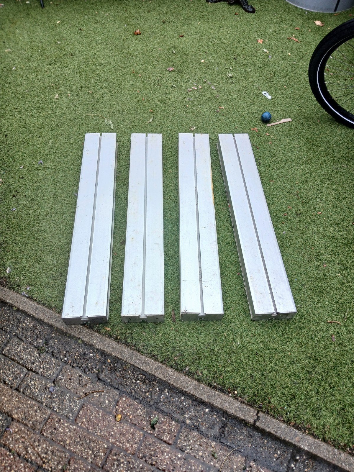 4x aluminium profiel met 2 sleuf, Ophalen, Aluminium