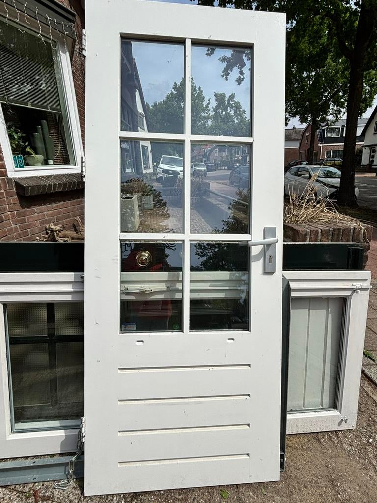 Deur hardhout zware deur, Deurkozijn, Zo goed als nieuw, Hout, Ophalen