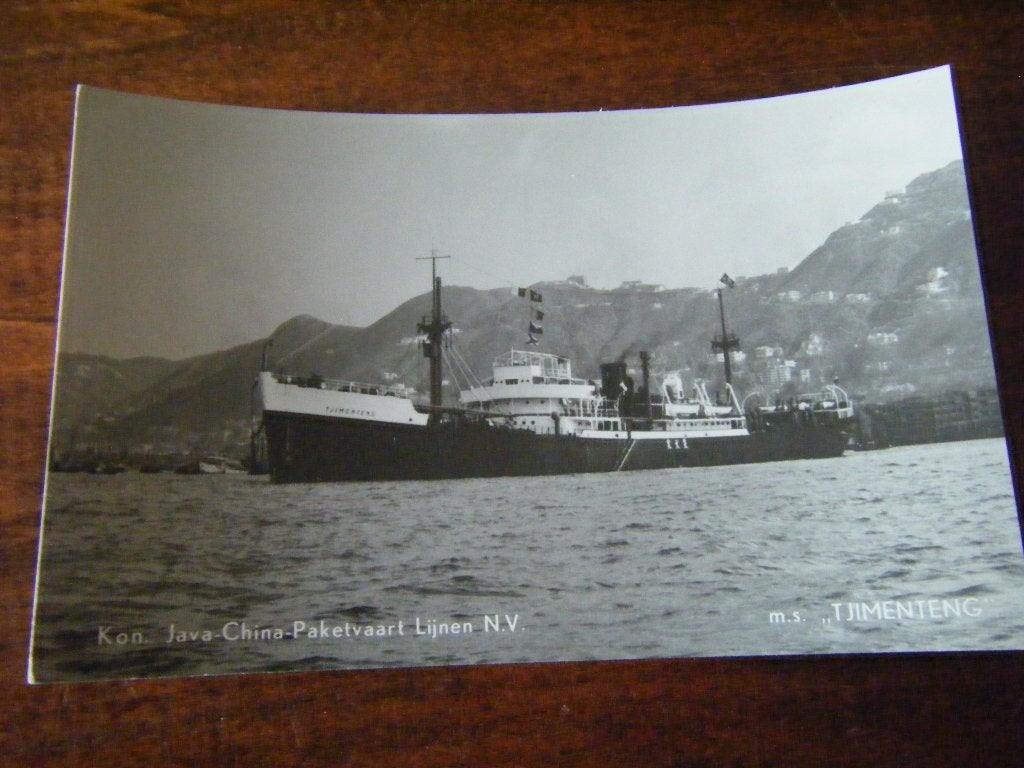 H42 - m.s. Tjimenteng - Kon. Java China Paketvaart Lijnen, Verzamelen, Ophalen of Verzenden, Kaart, Foto of Prent