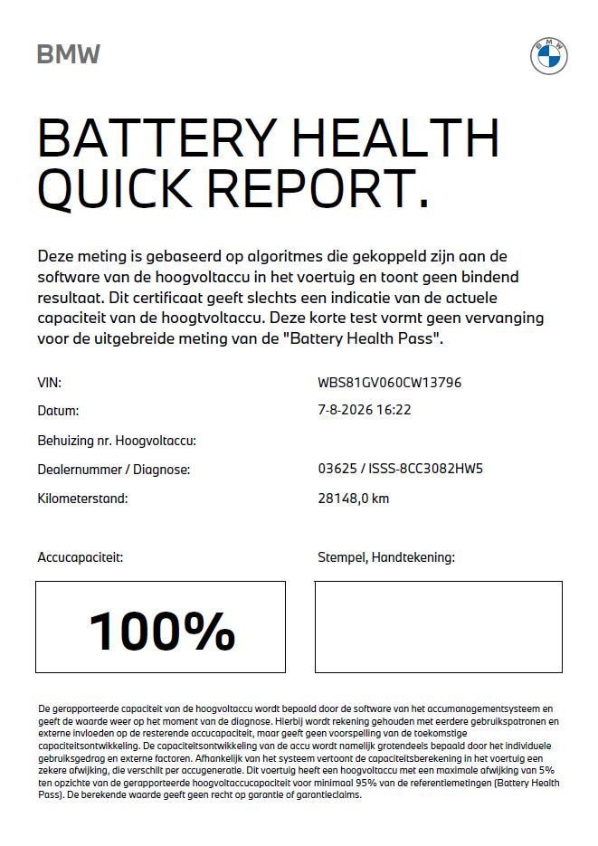 BMW M5 Touring Accu conditie 100% (bj 2025, automaat), Auto's, Gebruikt, Overige brandstoffen, Leder, Vierwielaandrijving
