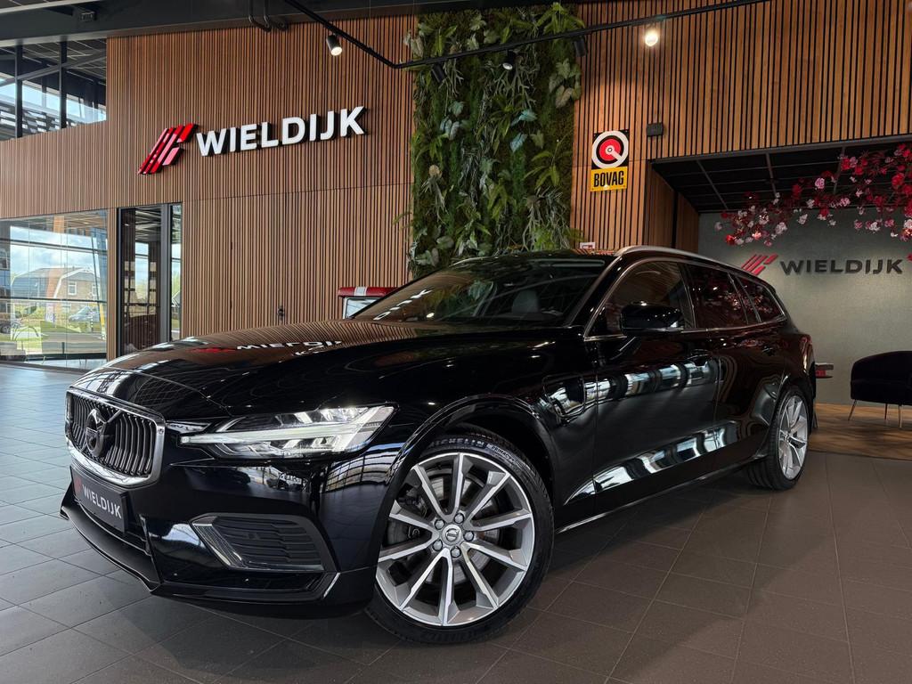 Volvo V60 2.0 T8 Recharge AWD R-Design Pannorama schuif trek, Auto's, Volvo, Gebruikt, Euro 6, Leder en Stof, Zwart