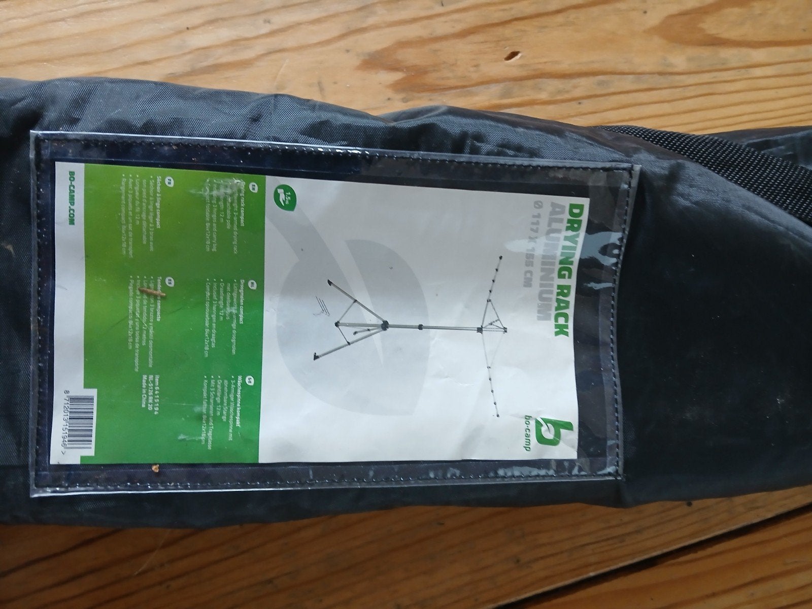 Kleine camping droogmolen met tas, Ophalen of Verzenden, Gebruikt