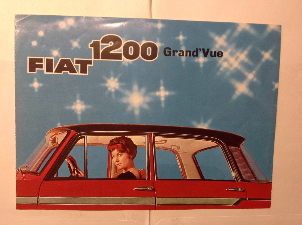 Fiat 1200 Grande Vue folder Duits 4 blz 1957, Ophalen of Verzenden, Nieuw, Overige merken