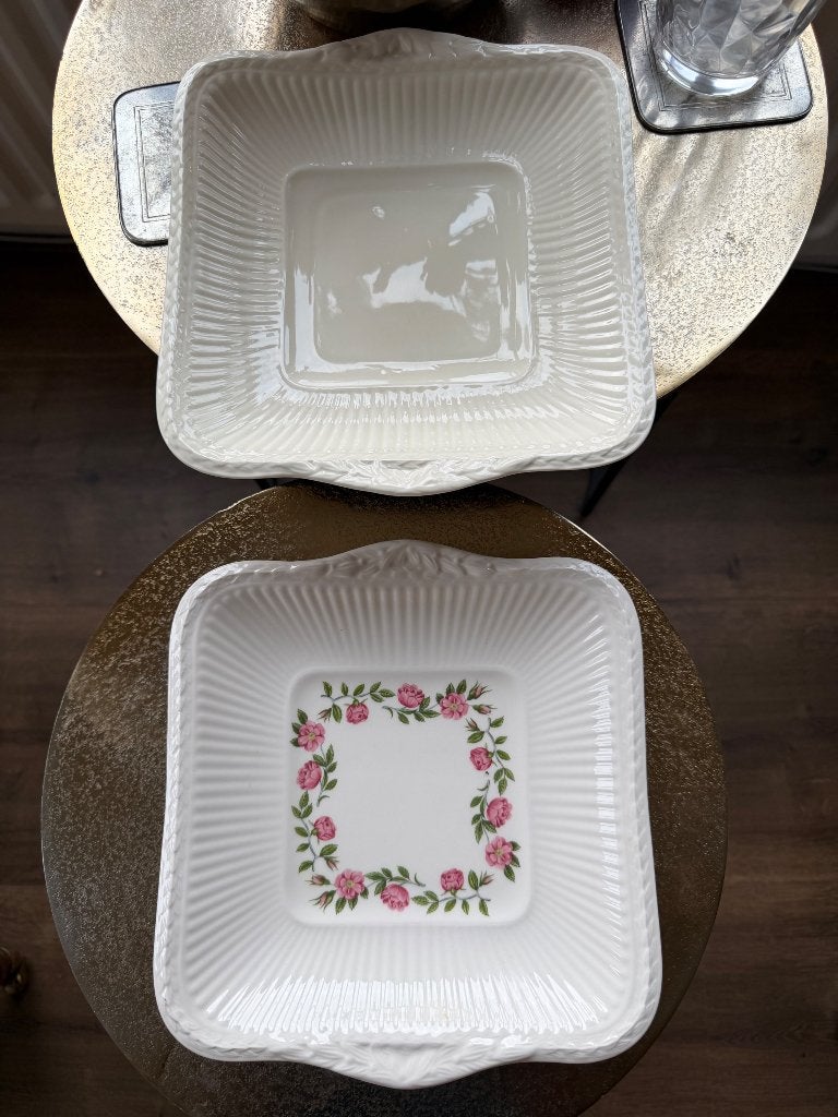 Wedgwood Rosalind vierkante serveerschaal – Made in England, Ophalen, Overige materialen, Overige stijlen, Wedgwood