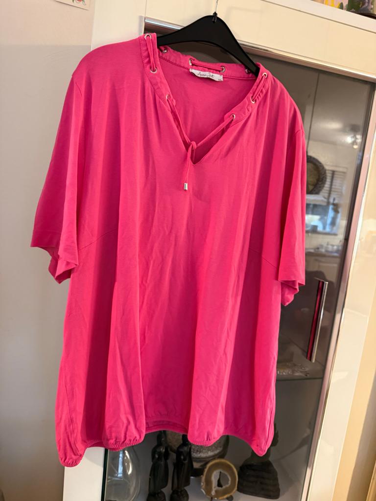 Roze Anne-Jet T-shirt met korte mouwen, maat 52, Kleding | Dames, Grote Maten, Ophalen of Verzenden, Zo goed als nieuw, Roze, Shirt of Top