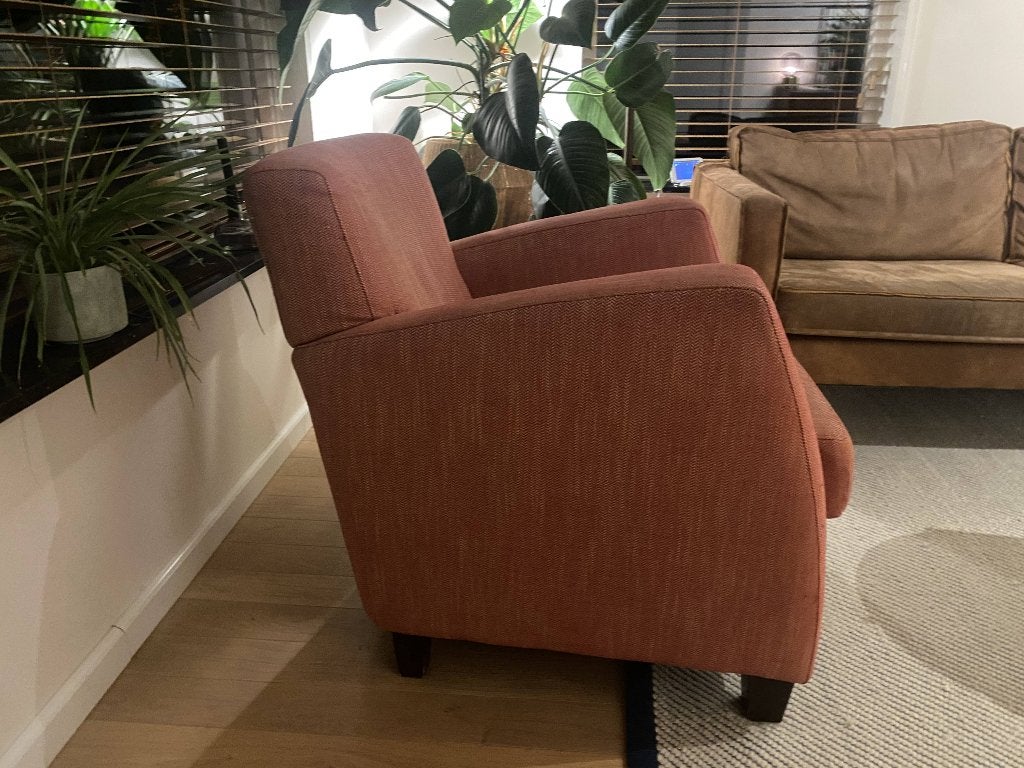 [gratis] fauteuil / luie stoel, Huis en Inrichting, Ophalen, Hout, Gebruikt, 75 tot 100 cm