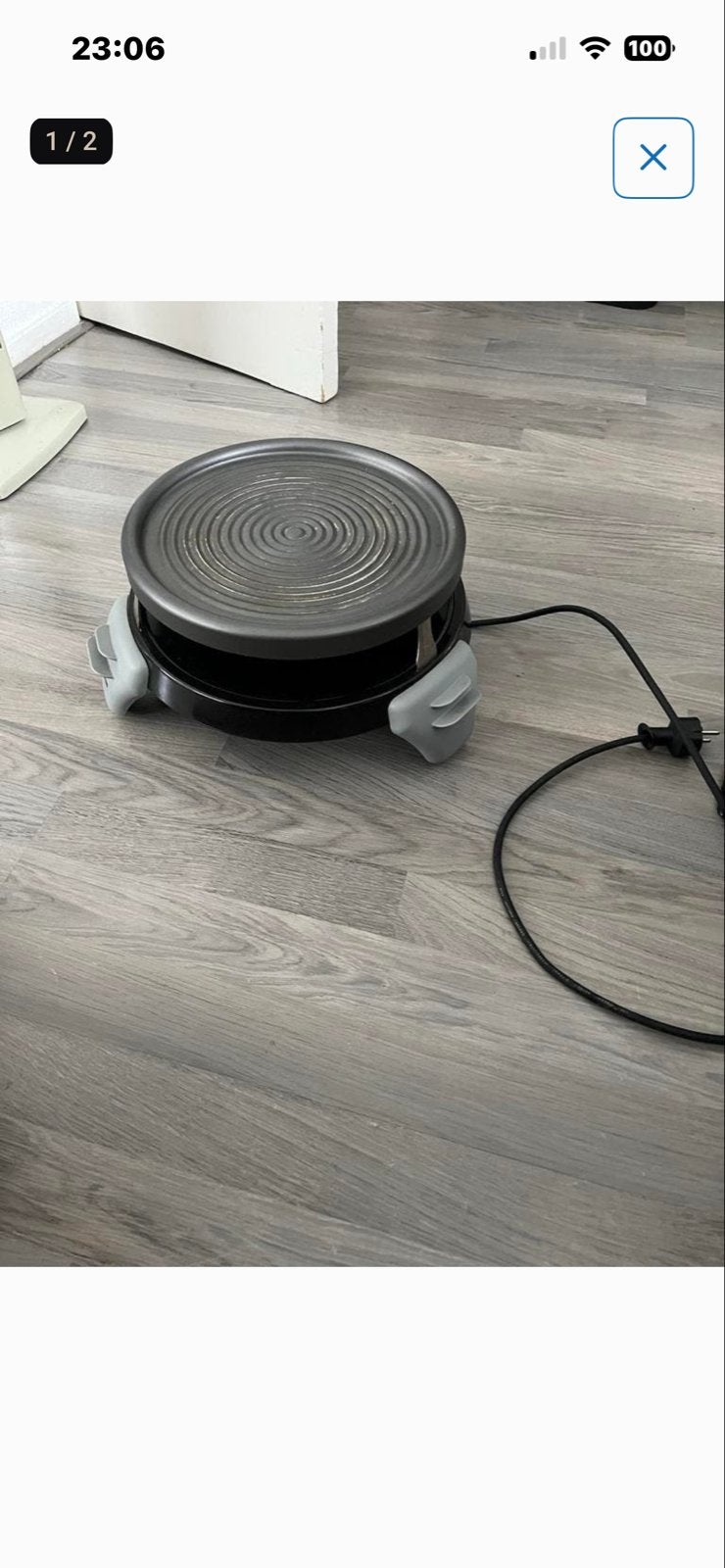 Compacte tafelgrill / steengrill, Ophalen of Verzenden, Gebruikt, Tafelgrill