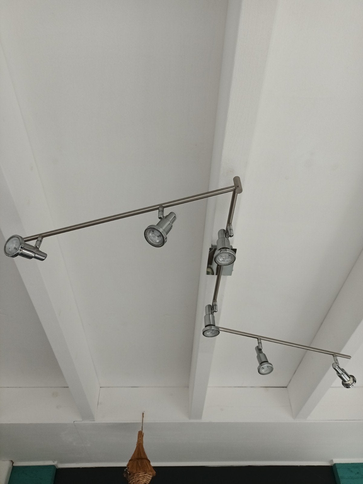 Moderne plafondspot met 6 LED spots, metaal, Ophalen of Verzenden, Gebruikt, Plafondspot of Wandspot