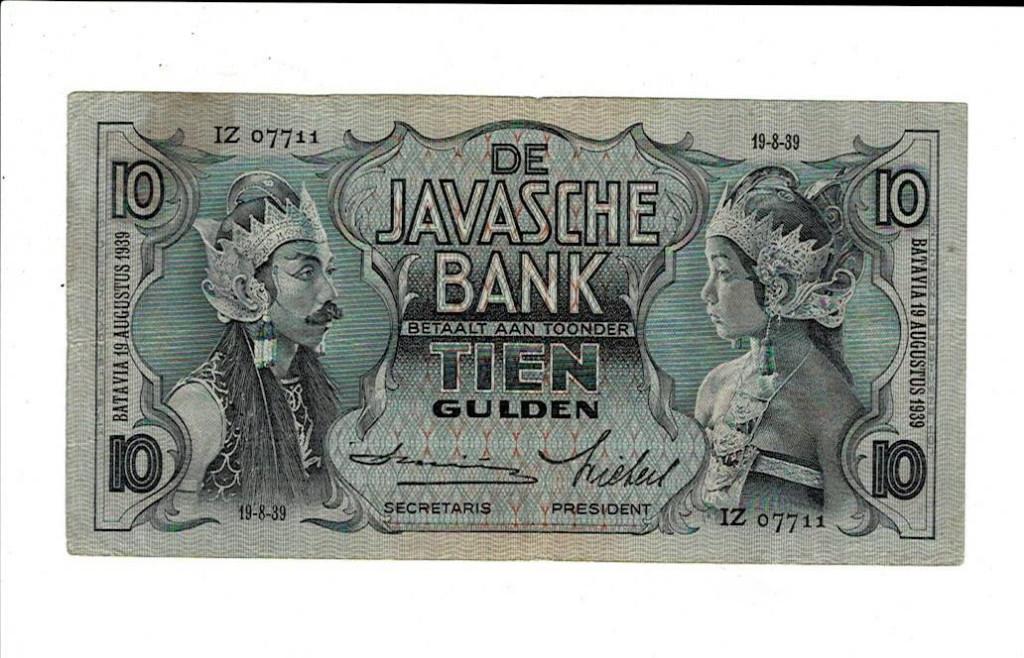 Nederlandsch Indië 10 gulden  1939, Postzegels en Munten, Verzenden, Zuidoost-Azië
