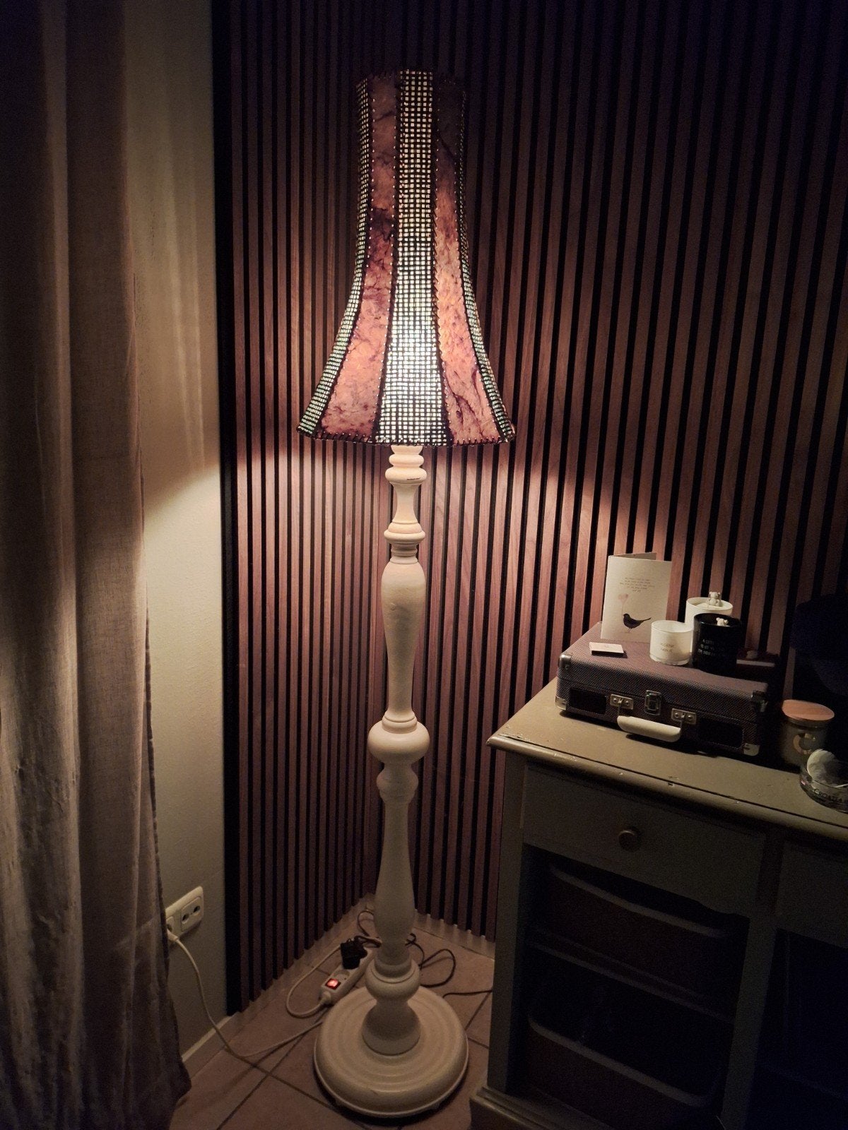 Antieke lampenvoet (zonder kap) - 140cm hoog, Ophalen