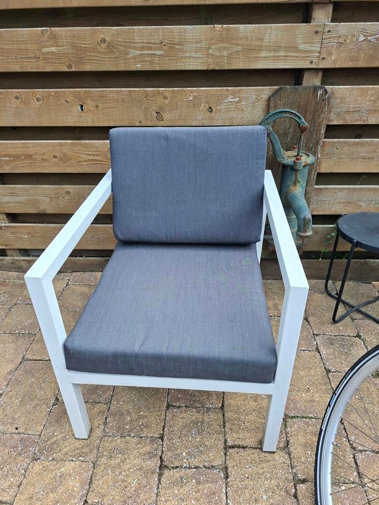 Aluminium tuinstoel met kussens, Tuin en Terras, Ophalen, Gebruikt, Aluminium